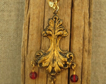 Victorian Stylized Floral Drop Earrings