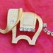 Vintage Brooch - Elephant, Moves Tail - Rhinestones, Brushed Gold 1960's - Adorable