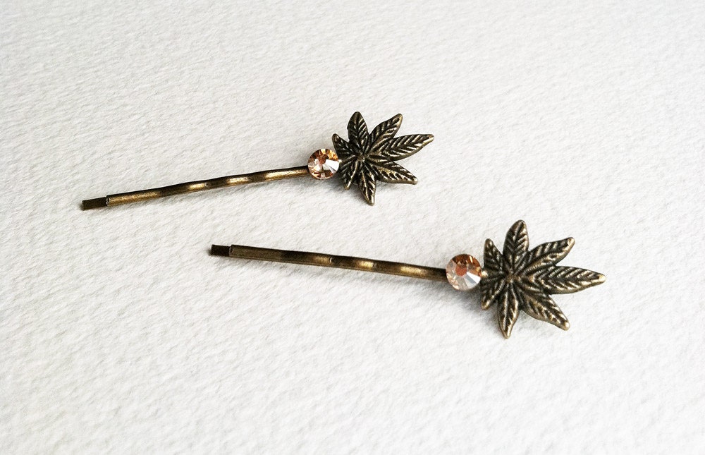 Marijuana gift stoner accessories girly Brass Marijuana