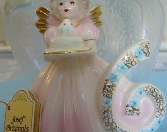 Vintage Josef Original Birthday Girl Angel Age 6 Years