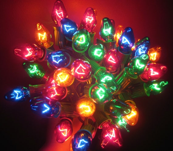 three strands of vintage gilbert christmas lights multi color three strands of vintage gilbert christmas lights multi color