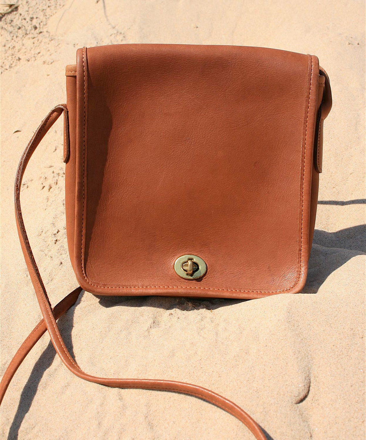 Vintage Coach Brown Flap Bag