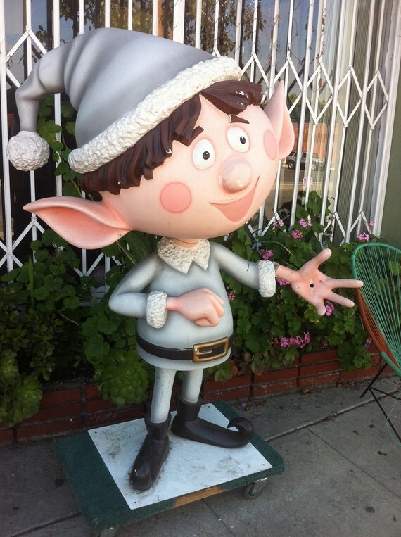 Items similar to Vintage Fiberglass Elf Statue - Store Display on Etsy