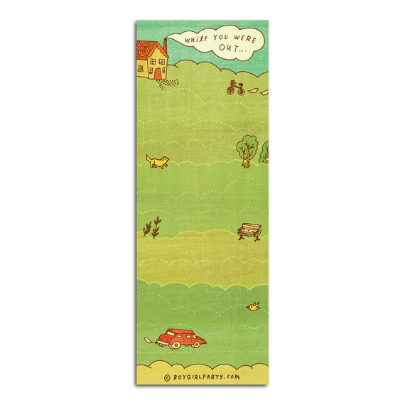 While You Were Out notepad message pad home phone by boygirlparty