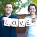 Valentine's Day Decoration SCRABBLE LOVE Wedding Garland, Banner - Engagement, Photo Booth Prop