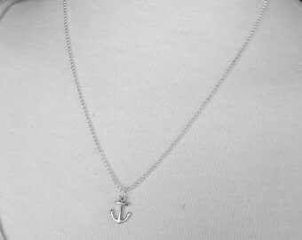 Sterling Silver Anchor Necklace, Anchor Jewelry, Anchor Pendant, Charm Necklace, Sterling Silver Jewelry, Anchor Necklace, Anchor Charm,