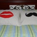 Red Luscious Lips and Black Mustache, Standard Pillowcases, Hand Painted