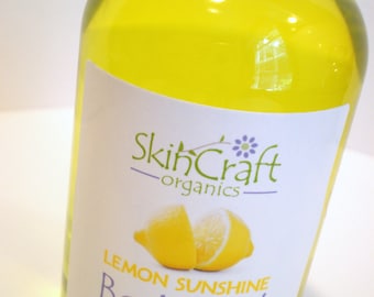 Lemon Coconut Moisturizing Body Oil / Bath Oil / Lemon Massage Oil w/ Organic Jojoba - All Natural & Vegan 4 oz