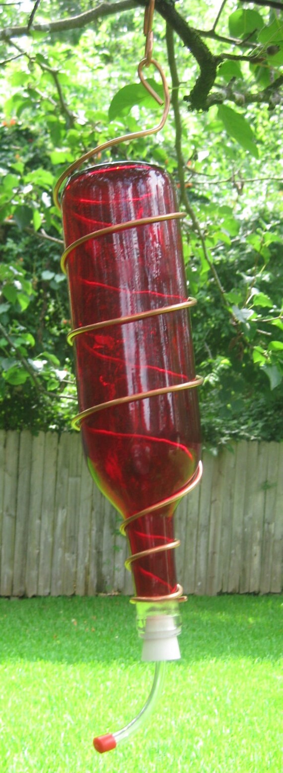 wine bottle hummingbird feeder by mrlenterprises on etsy wine bottle hummingbird feeder by mrlenterprises on etsy