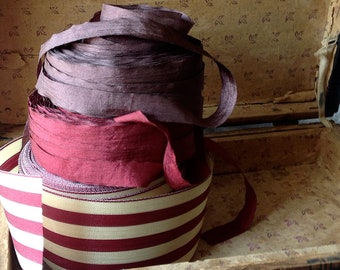 pretty crinkled plum ribbon