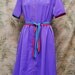 Vintage Womens Dress 80s/Large/Matching Color Block Belt/Violet Purple/Secretary/Daywear/by Epitome/Theater Costume Plus Size Purple 14P