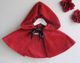 Little Red Riding Hood cape for children sizes 2T-5