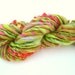 Handspun Yarn - Art Yarn - Rustic - Worsted/Bulky Single - Cherry Lime - 42 Yards