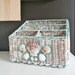 CLEARANCE - Beachy Shell Desk Set - 3 hand painted wicker organizers