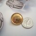 poor and old but gorgeous Rare VTG Chanel cc perfume bottle Button gold tone braid line