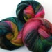 Blossoming cactus batts -- (4 oz. per set) merino, bamboo, milk silk, yak, sparkle.