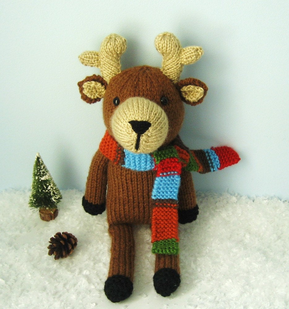 Amigurumi Knit Reindeer Pattern Digital Download