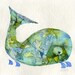 Blue Green Whale original painting
