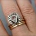 white topaz ... mixed metal ring
