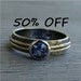 CLEARANCE - Fair Trade Spinel, Recycled 14k White Gold, and Recycled Sterling Silver Ring, size 6.25