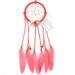 Coral Dream Catcher, Goose Satinette Feathers