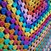 Rainbow Granny Square Lap Afghan