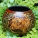 Highland Cattle Scottish Mini Gourd Bowl pyrography