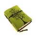 Leather journal, Green, Notebook: Swirl Tree