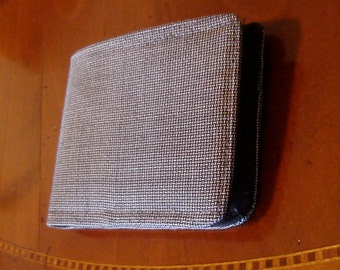 Mens Wallet Slimline bifold Minimalist Silky soft Wool Standard Size 7 Pocket Billfold Fresco di Lana
