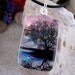 Dichroic Pendant, Fused Dichroic Glass, Tree Reflection, Multilayer Dichroic Glass Necklace