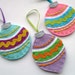 DIY Vintage Felt Baubles - PDF Sewing Pattern, Christmas ornaments, decorations