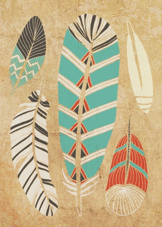 Tribal Feather Art Print