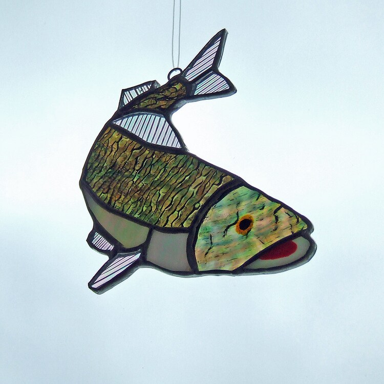 Stained Glass Walleye from Minnesota by westernartglass on Etsy