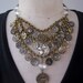 Vintage Button Necklace, Steampunk Necklace - Victorian Fancy FREE SHIPPING