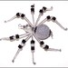 Bee Gee - black and silver glass beaded spider goth sun catcher - Halloween - Christmas ornament
