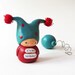 Birthday Gnome and Balloon - a Clay Jester Miniature Art Sculpture by humbleBea