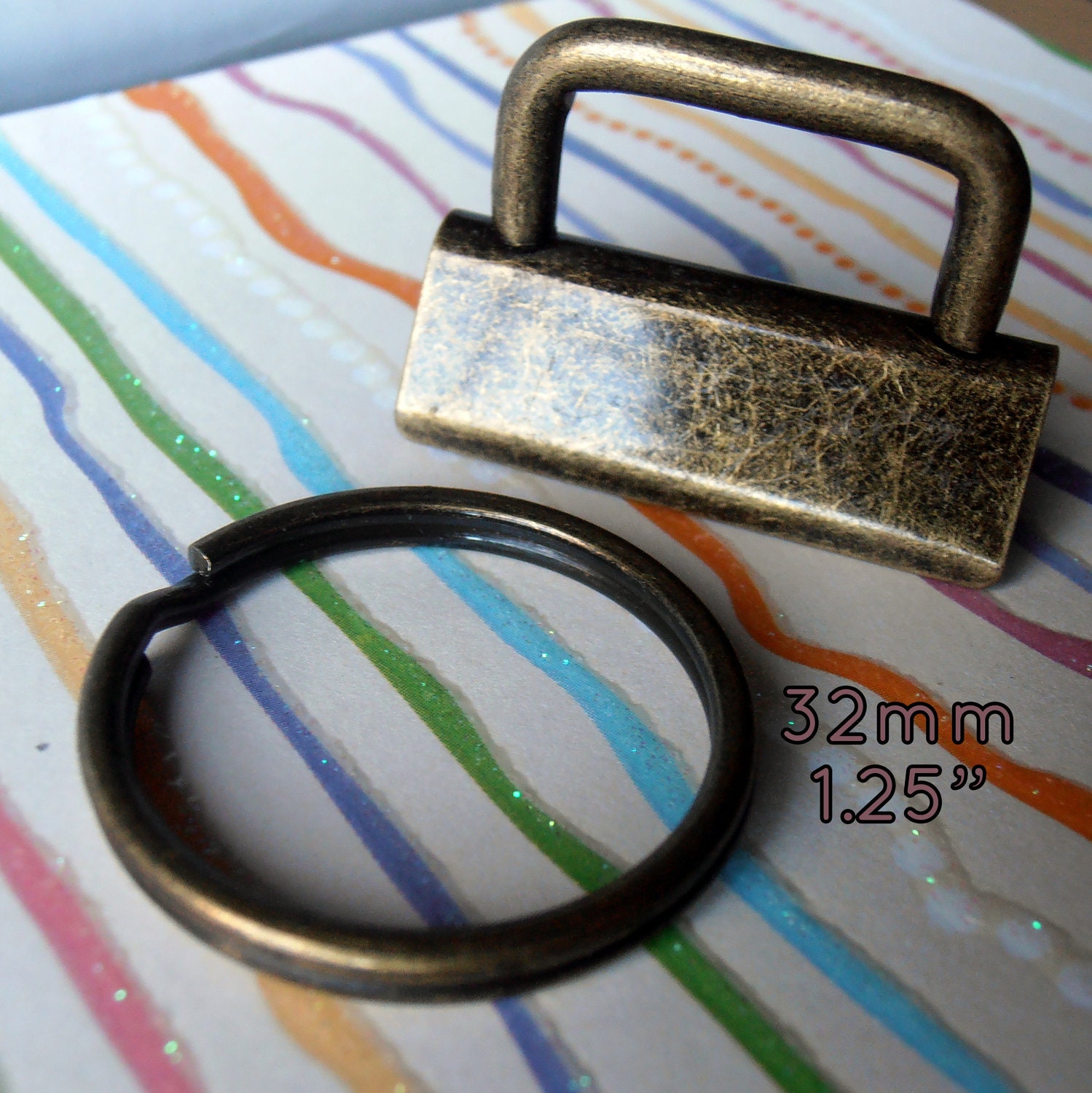 30 1.25 inch Key Fob Hardware Kit Set 32mm available in