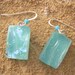 Dichroic Glass Earrings - Dichroic Fused Glass Jewelry - Aqua - Fused Glass Earrings - Swarovski Crystal 052312e100