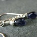 Iolite Drop Earrings - Iolite and Sterling Silver