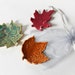 Colorful Ceramic Leaves for Decorating // Ring Catchers // Green, Orange and Pink