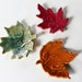 Colorful Ceramic Leaves for Decorating // Ring Catchers // Green, Orange and Pink
