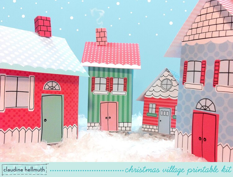 christmas village favor boxes luminaries by claudinehellmuth