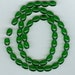6x8mm Christmas Green Oval Transparent Glass beads