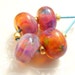 Hipster Sunset Donuts Lampwork Glass Beads