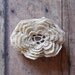 RESERVED Crocheted Lace Stone, Multi-Layered Floral Motif with Beige Thread, Handmade by Monicaj