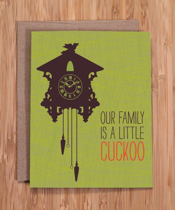 funny birthday card / cuckoo clock