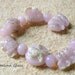 Lampwork Glass Beads SRA Pink and Gold Seashell Beach Set by Catalina Glass