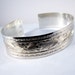 Cuff Bracelet in Sterling Silver Floral Design