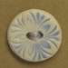 SALE Stamped Flower Stoneware Button - Pale Blue - FREE SHIPPING