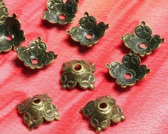 Antique brass bead cap 6mm, 36 pcs (item ID YWXH00822AB / YWXH00720AB )